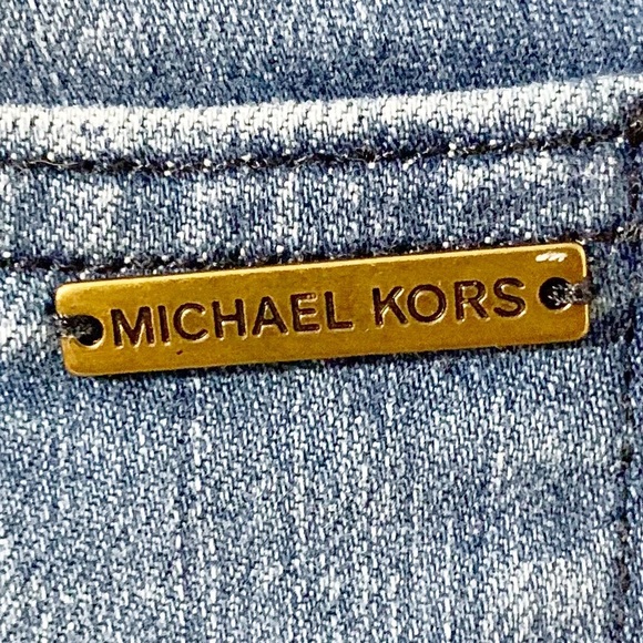 Michael Michael Kors Boyfriend Factory Faded Denim Jeans Darker Wash Size 2 - Picture 5 of 12